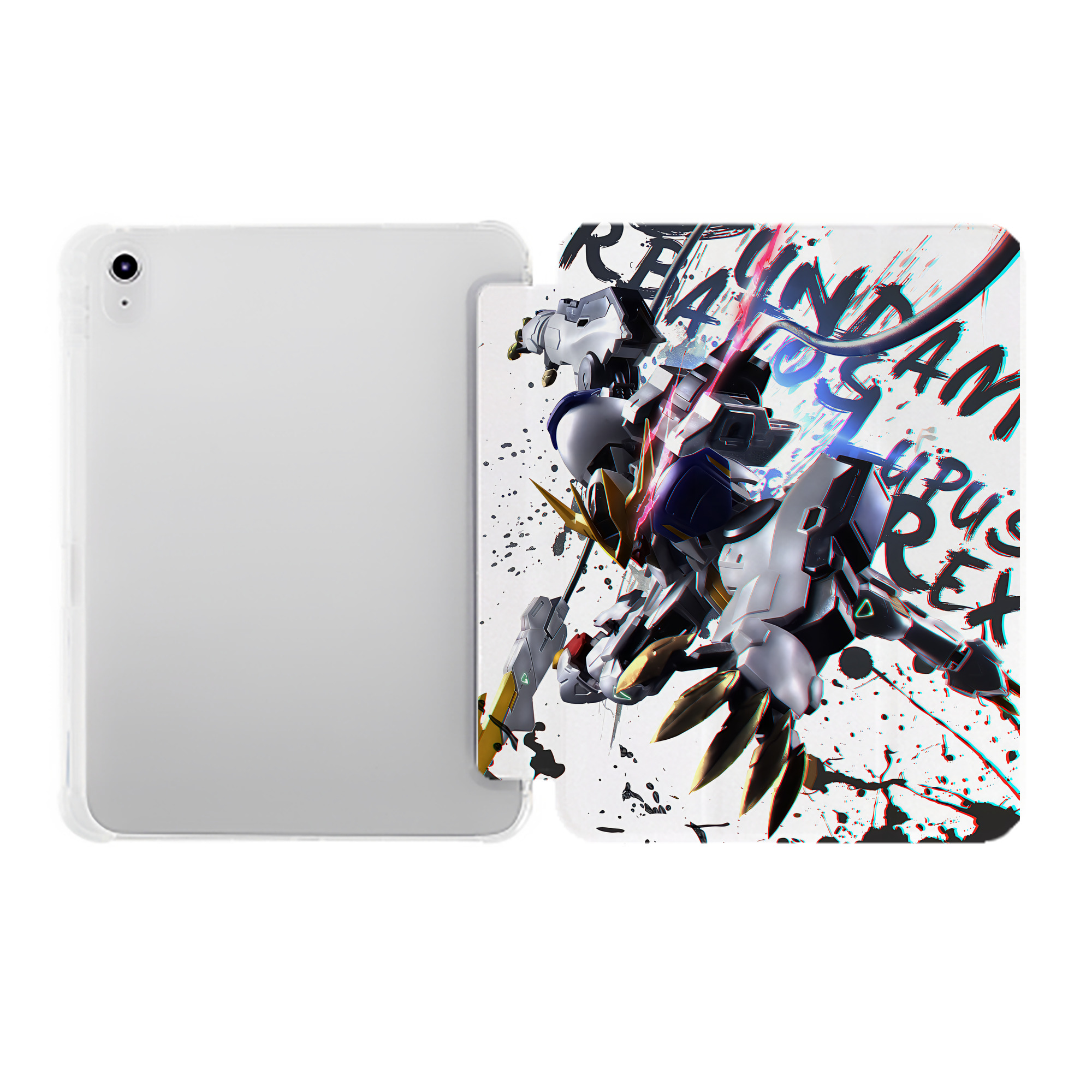 （画像用） 機動戦士ガンダム Mobile Suit Gundam IPad ケース ペン収納付き 三つ折りスタンド PUレザー×シリコン 対応機種9.5/10.5/10.9インチ